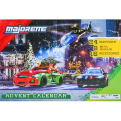 Adventskalender med 8 bilar (1 st Volvo V90) och 16 tillbehör - 2025 - Majorette