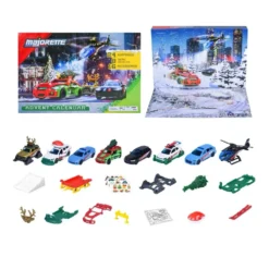 Adventskalender med 8 bilar (1 st Volvo V90) och 16 tillbehör - 2025 - Majorette