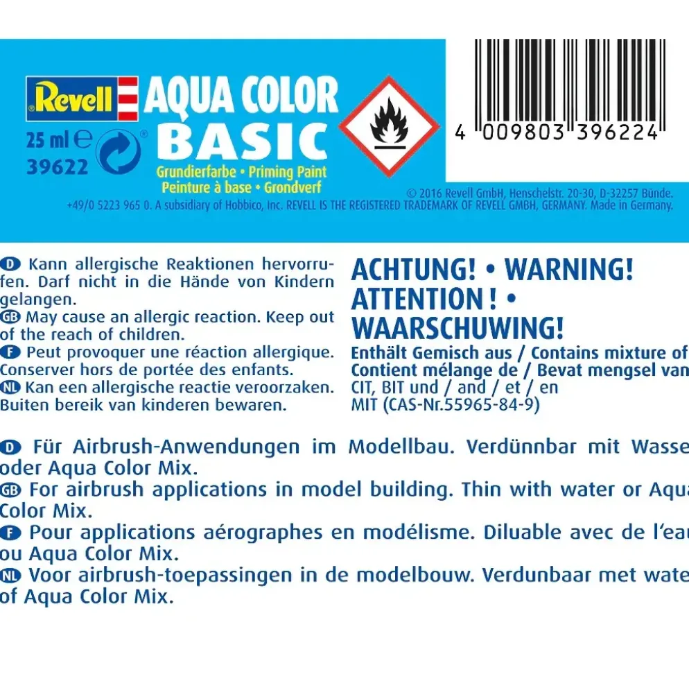 Aqua Color Basic - Grundfärg - Acrylic Primer - 25 ml - Revell