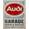 Audi - Garage - Parts & Service - Plåtskylt - 15x20 cm