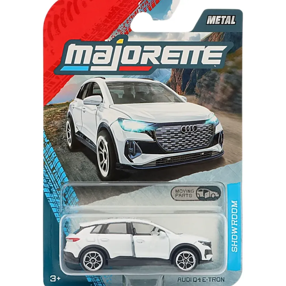 Audi Q4 E-Tron - Vit - Showroom Premium Cars - Majorette - 7 cm