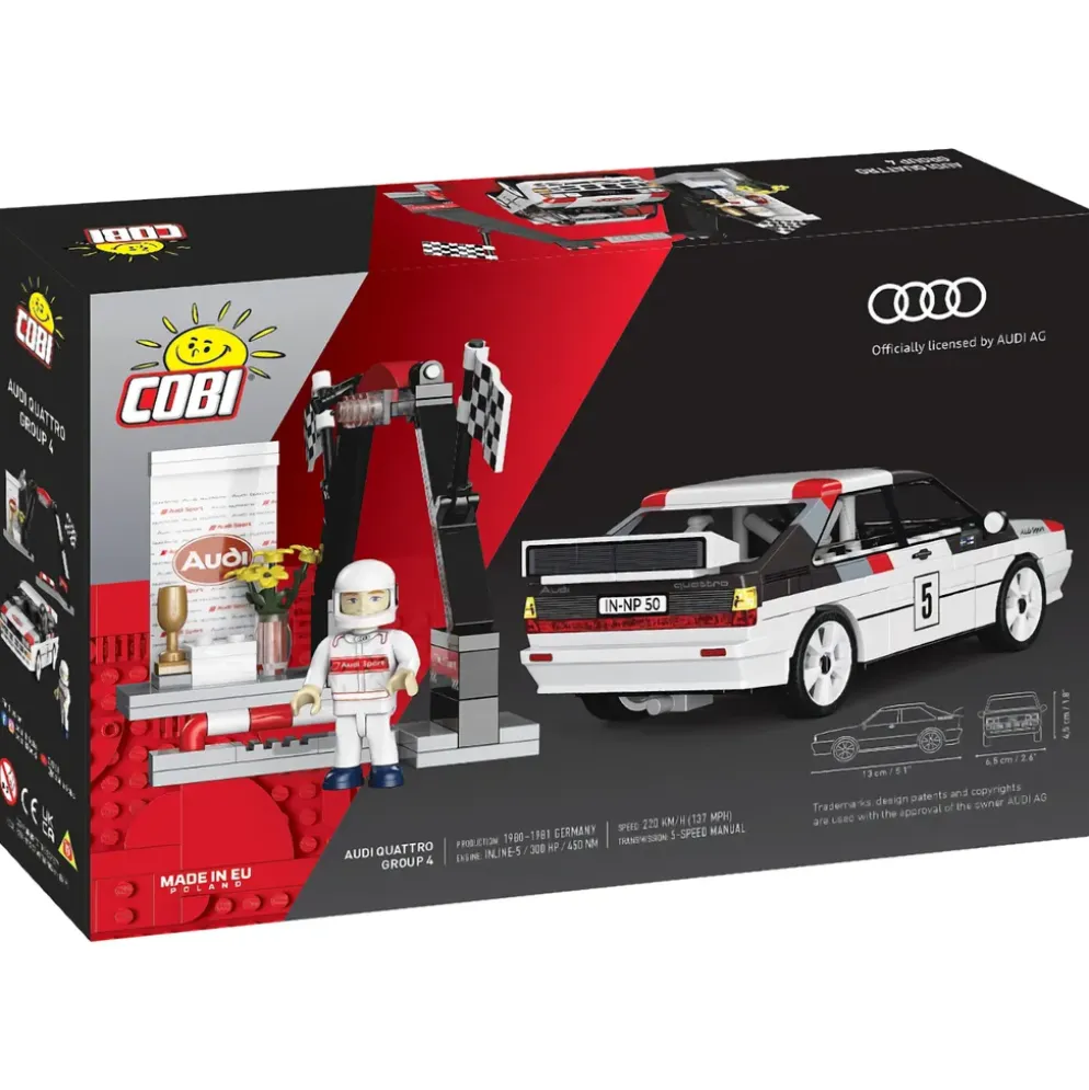 Audi Quattro Group 4 - Vit - Klossbyggmodell - 24666 - COBI - 1:35