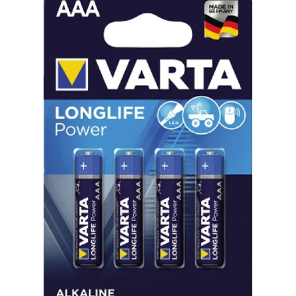 Batterier AAA (LR03) - Alkaliskt - Varta Longlife Power