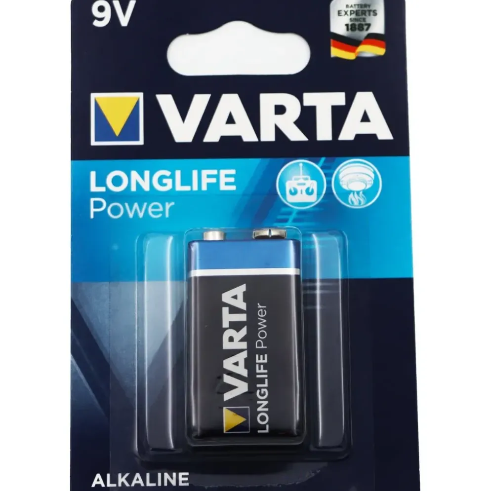 Batteri 9V - Alkaliskt - Varta Longlife Power