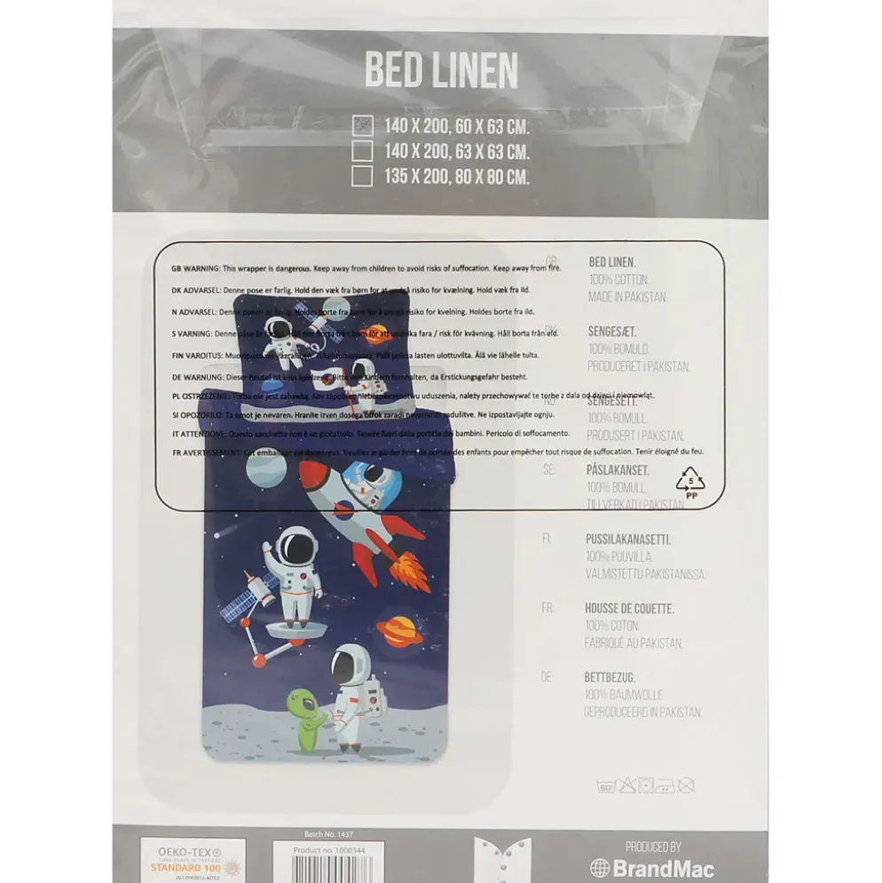 Bäddset - Astronaut - 140x200/60X63 - BrandMac