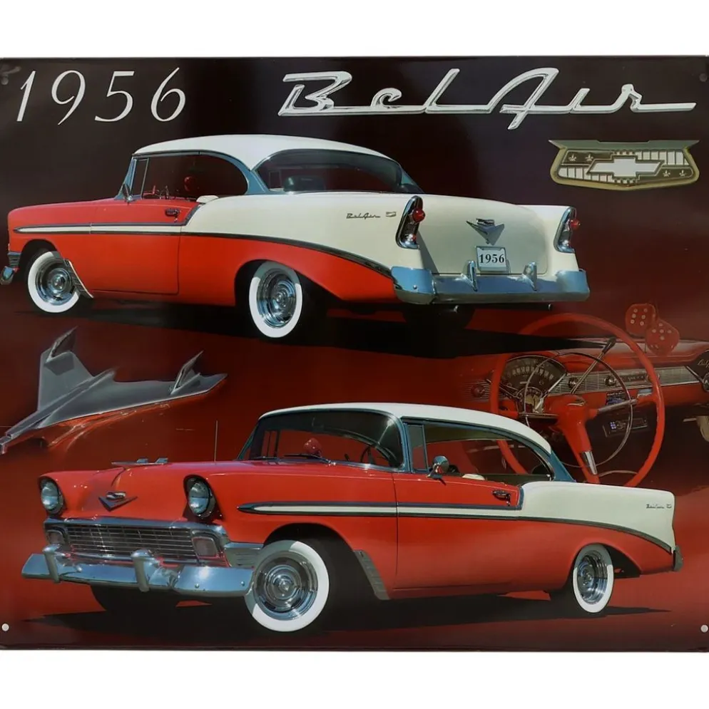 1956 Bel Air - Plåtskylt - 38x31 cm