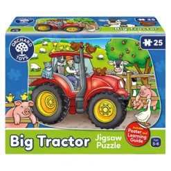 Big Tractor - Pussel med traktor och djur - Orchard Toys