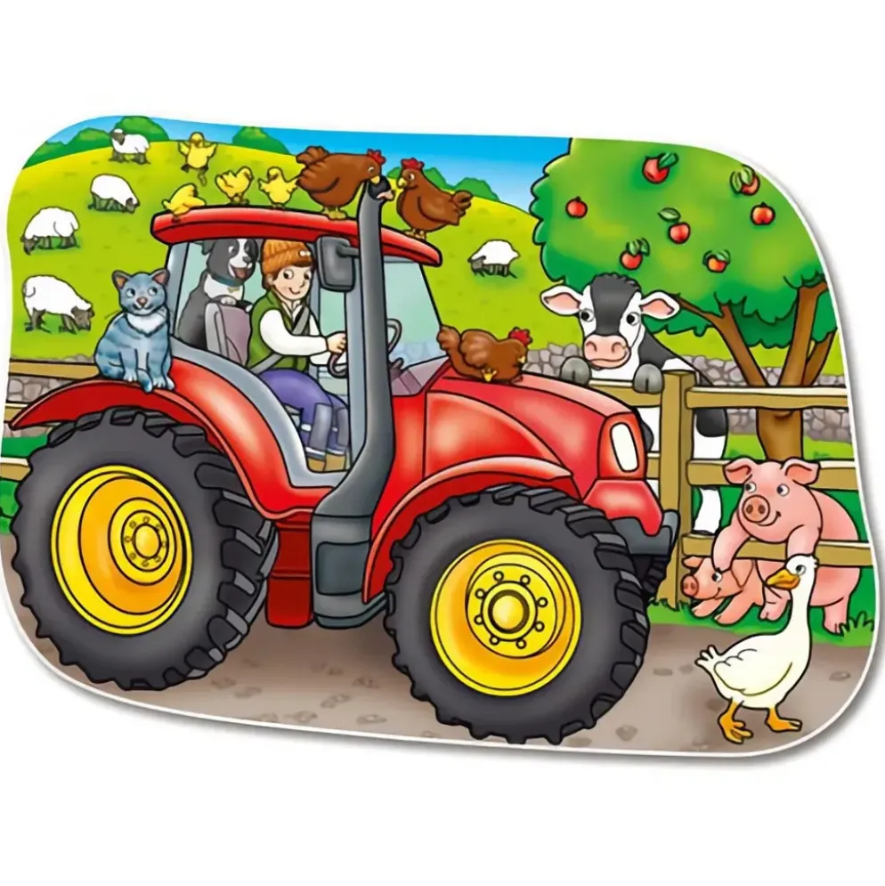 Big Tractor - Pussel med traktor och djur - Orchard Toys