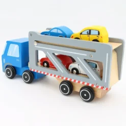 Biltransport med 4 bilar i trä - Small Foot