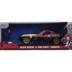 Black Widow & 1966 Chevy Corvette - Avengers - Jada - 1:24