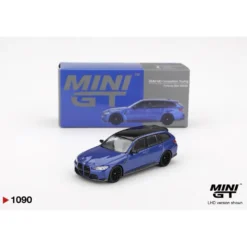 BMW M3 Competition Touring Portimao Blue Metallic - Blå - 1090 - Mini GT - 1:64