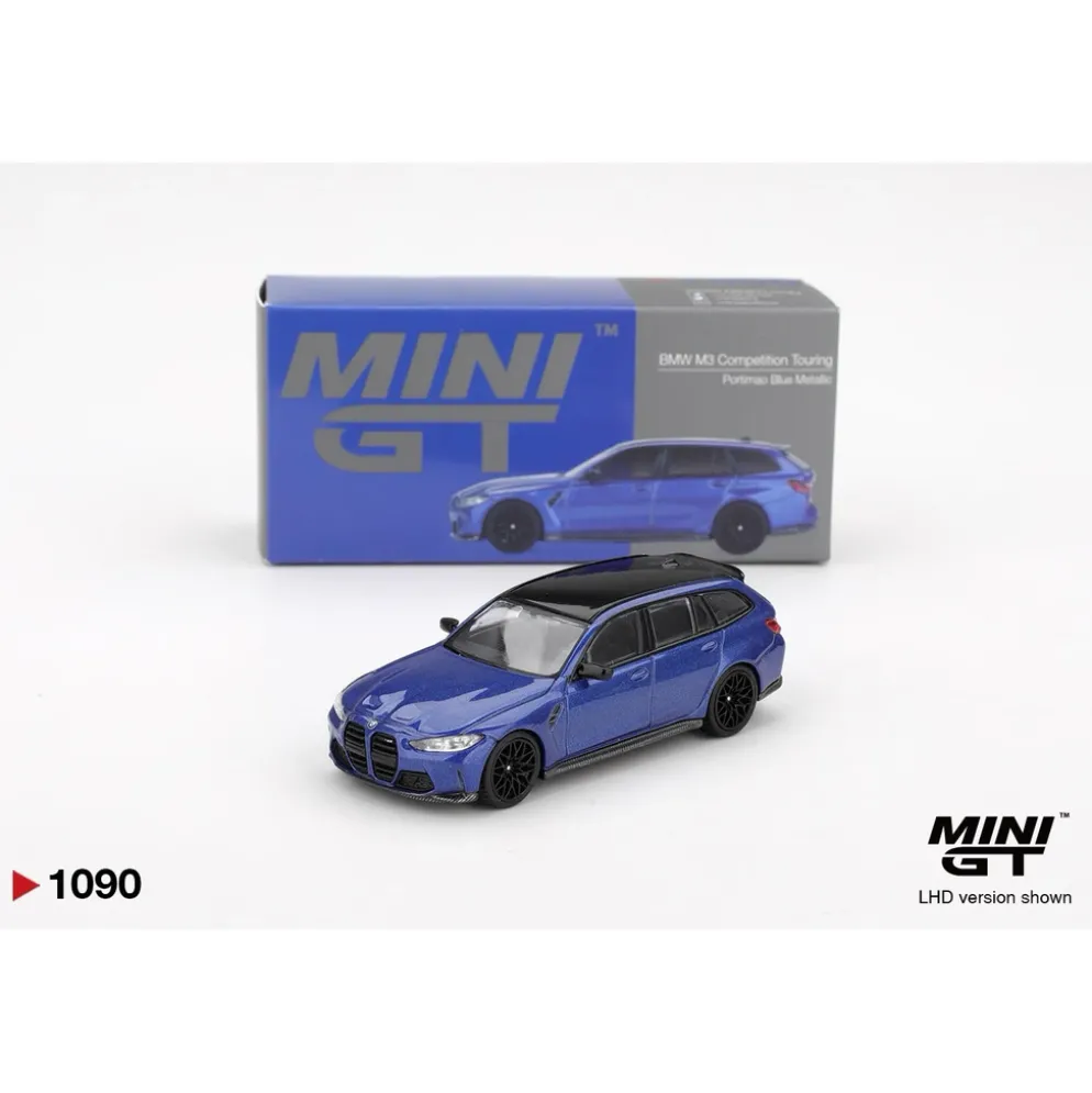 BMW M3 Competition Touring Portimao Blue Metallic - Blå - 1090 - Mini GT - 1:64
