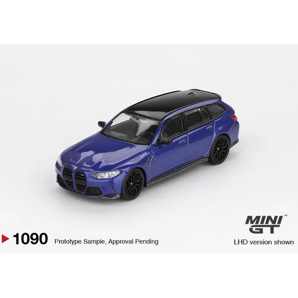 BMW M3 Competition Touring Portimao Blue Metallic - Blå - 1090 - Mini GT - 1:64
