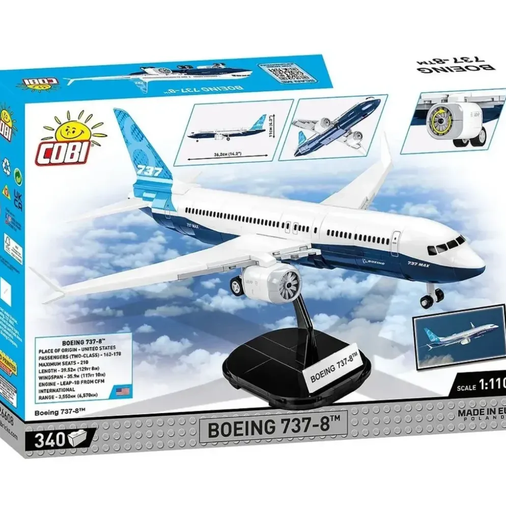 Boeing 737-8 - Klossbyggmodell - 26608 - COBI - 1:110
