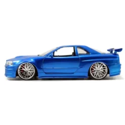 Brian's Nissan Skyline GT-R (BNR34) - Blå - Jada Toys - 1:24