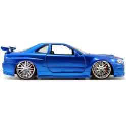 Brian's Nissan Skyline GT-R (BNR34) - Blå - Jada Toys - 1:24