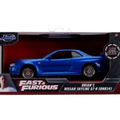 Brian's Nissan Skyline GT-R (R34) - Blå - Jada Toys - 1:32