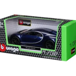 Bugatti Chiron - Blå - Bburago - 1:32 - 14 cm