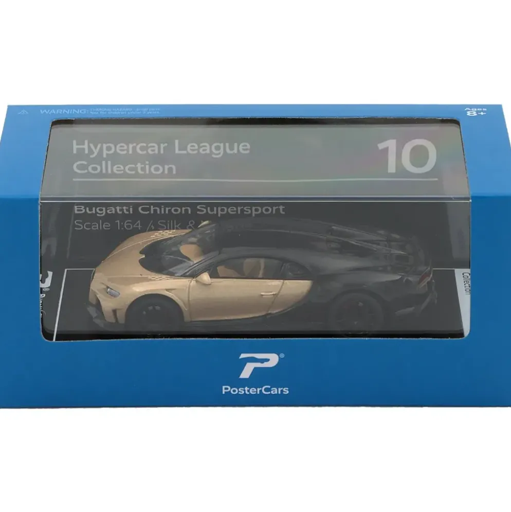 Bugatti Chiron Supersport - Guld - PosterCars - 1:64