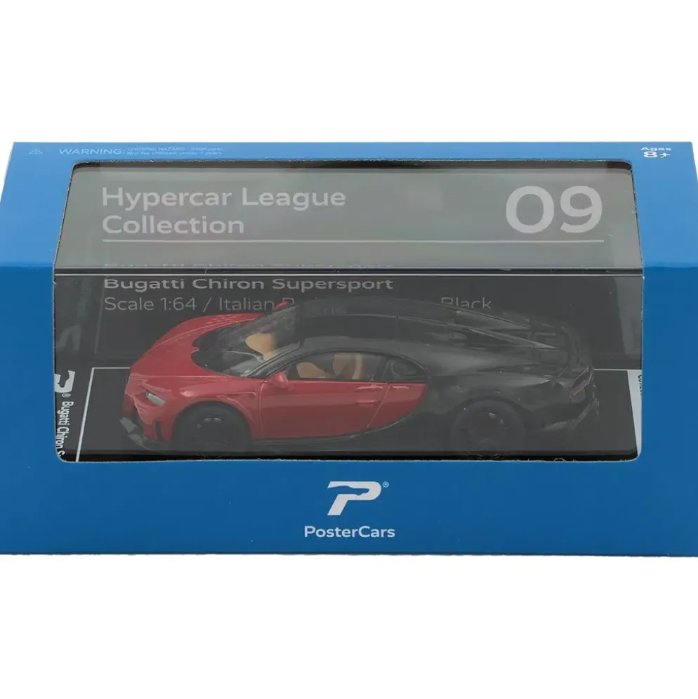Bugatti Chiron Supersport - Röd - PosterCars - 1:64
