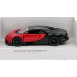Bugatti Chiron Supersport - Röd och Svart - Kinsmart - 1:38