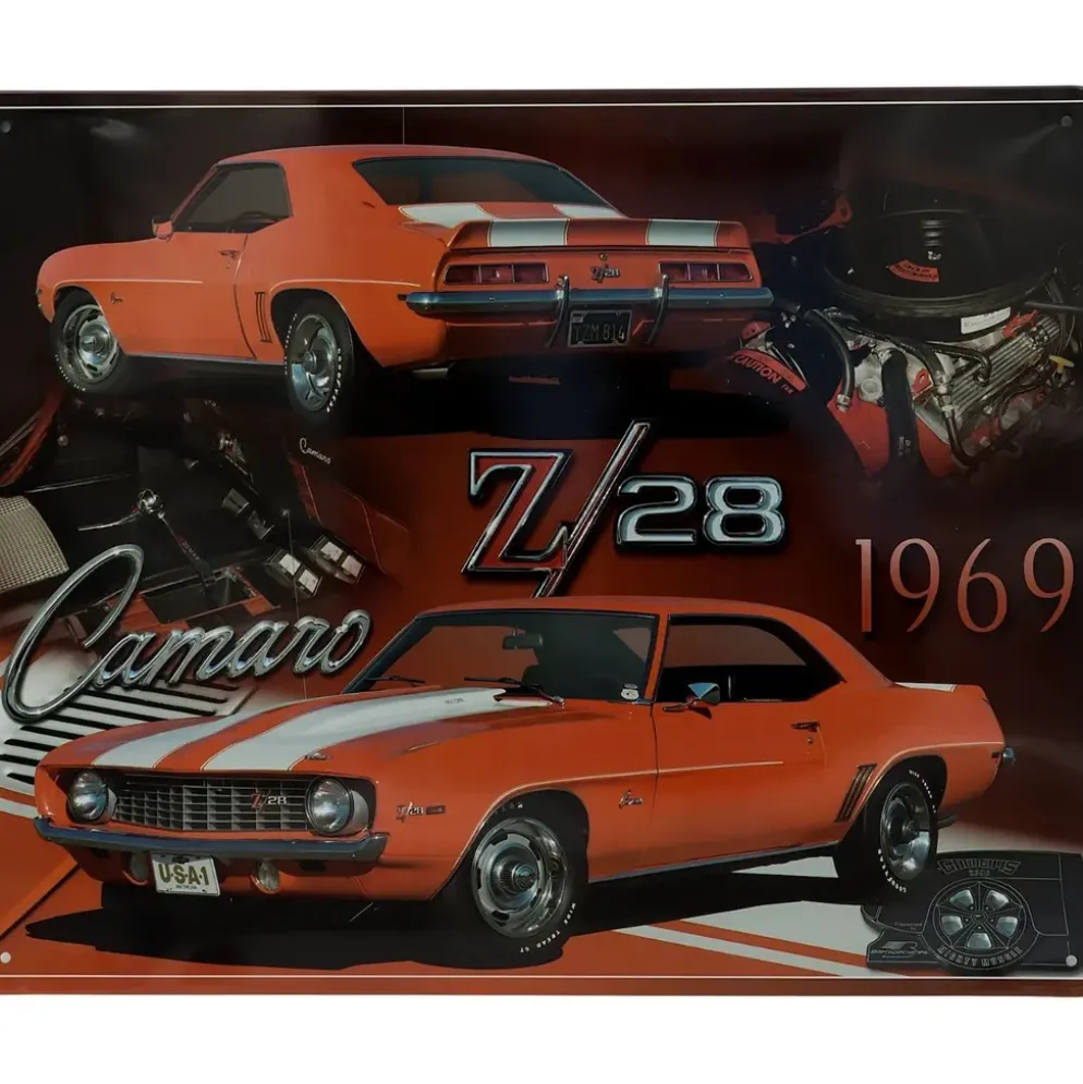 Camaro Z/28 1969 - Chevrolet - Plåtskylt - 38x31 cm