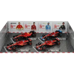 Charles Leclerc - 4 x F1-bilar - 2023-2024 - Bburago - 1:43