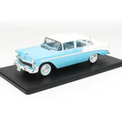 Chevrolet Bel Air - 1956 - Blå / Vit - WhiteBox - 1:24