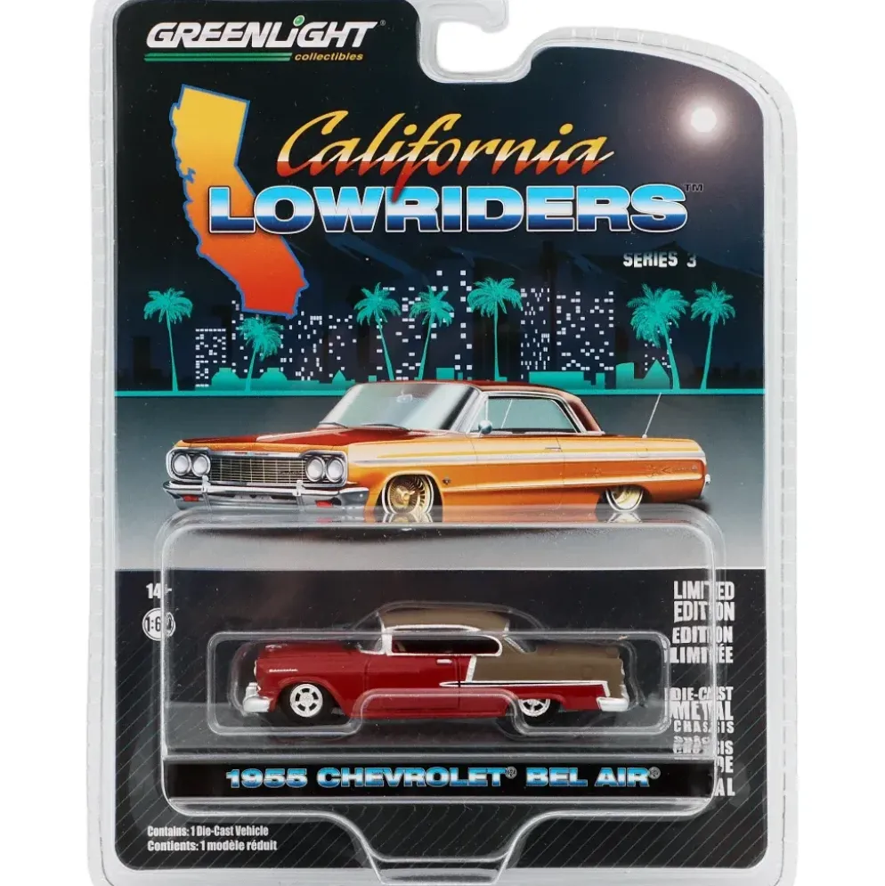 1955 Chevrolet Bel Air - Röd - GreenLight - 1:64