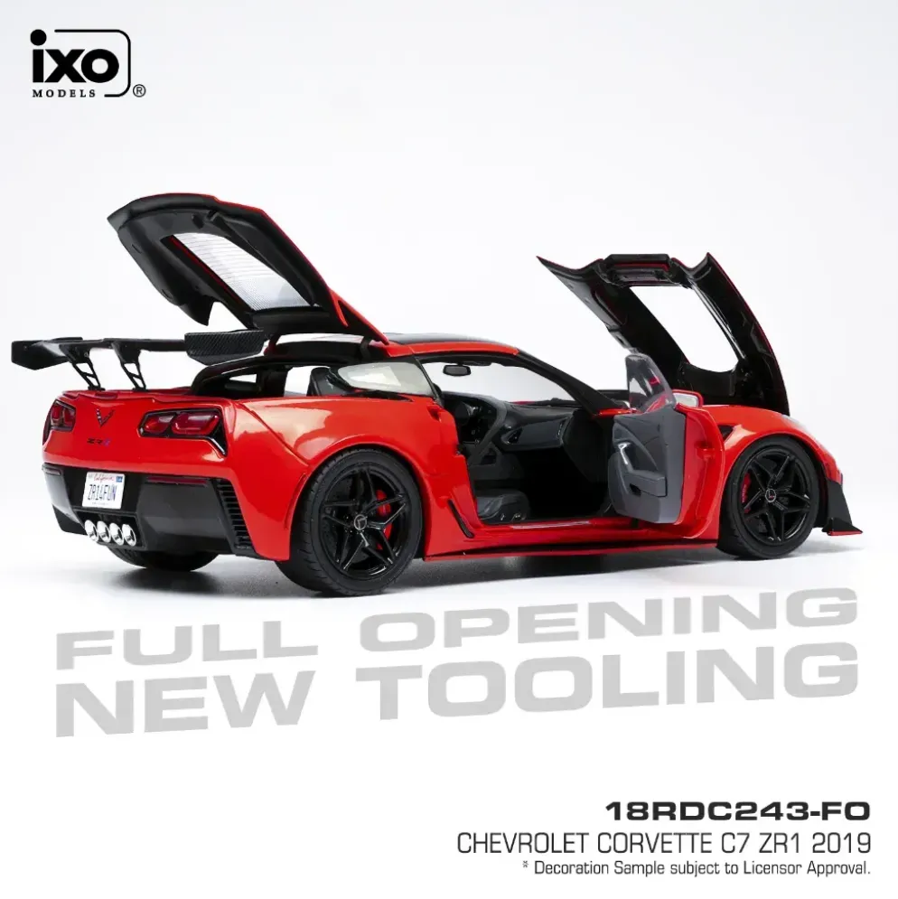 Chevrolet Corvette C7 ZR1 - 2019 - Röd - Ixo Models - 1:18