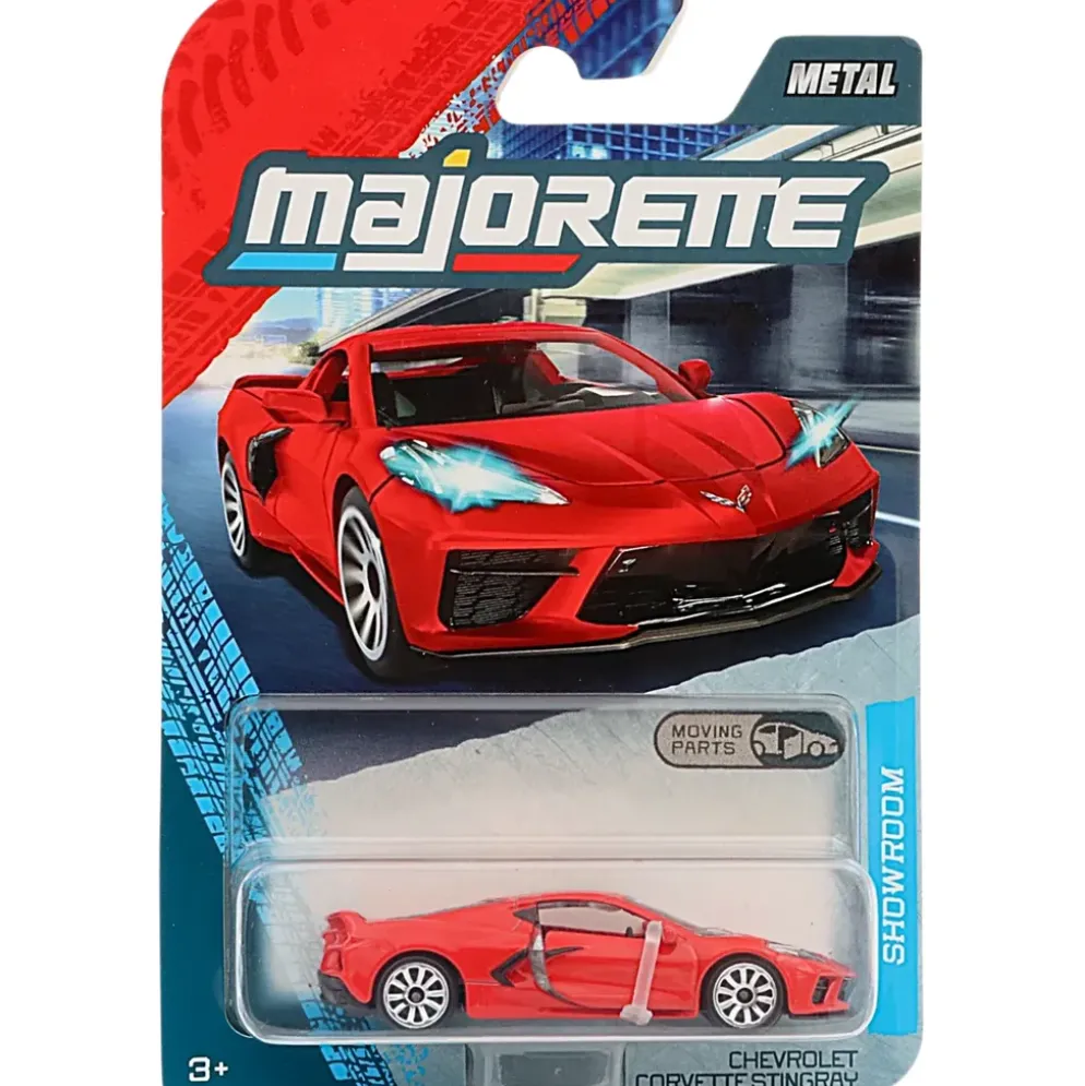 Chevrolet Corvette Stingray - Röd - Showroom Premium Cars - Majorette - 7 cm