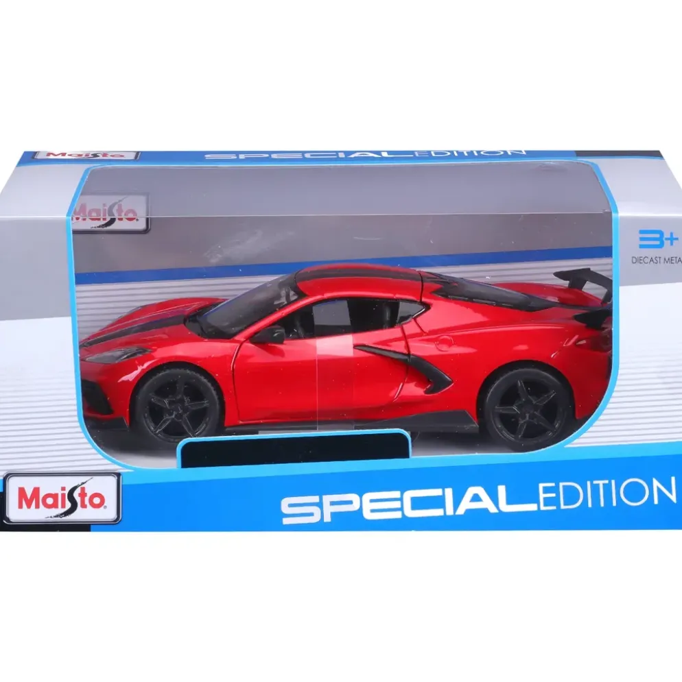 2020 Chevrolet Corvette Stingray Coupe - Röd - Maisto - 1:24