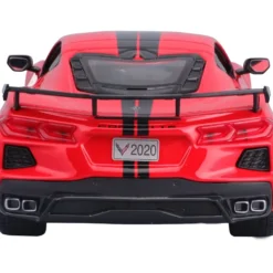 2020 Chevrolet Corvette Stingray Coupe - Röd - Maisto - 1:24
