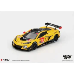 Chevrolet Corvette Z06 GT3.R #4 Corvette Racing by Pratt Miller Motorsports 2025 IMSA Daytona 24 Hrs - Gul - 1197 - Mini GT - 1:64