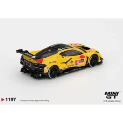 Chevrolet Corvette Z06 GT3.R #4 Corvette Racing by Pratt Miller Motorsports 2025 IMSA Daytona 24 Hrs - Gul - 1197 - Mini GT - 1:64