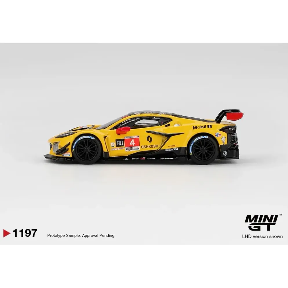 Chevrolet Corvette Z06 GT3.R #4 Corvette Racing by Pratt Miller Motorsports 2025 IMSA Daytona 24 Hrs - Gul - 1197 - Mini GT - 1:64