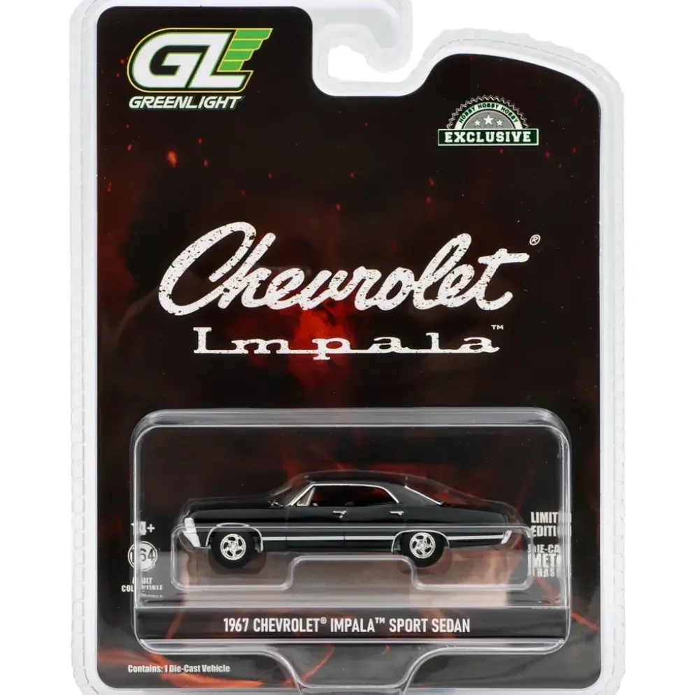 1967 Chevrolet Impala Sport Sedan - Svart - GreenLight - 1:64