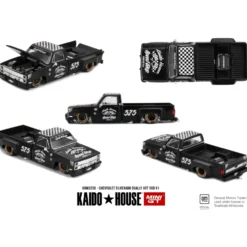 Chevrolet Silverado Dually Hot Rod V1 - Svart - 236 - Mini GT - 1:64