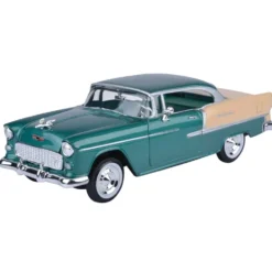 1955 Chevy Bel Air - Grön och Beige - Motormax - 1:24