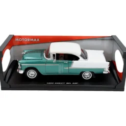 1955 Chevy Bel Air - Grön och Vit - Motormax - 1:18