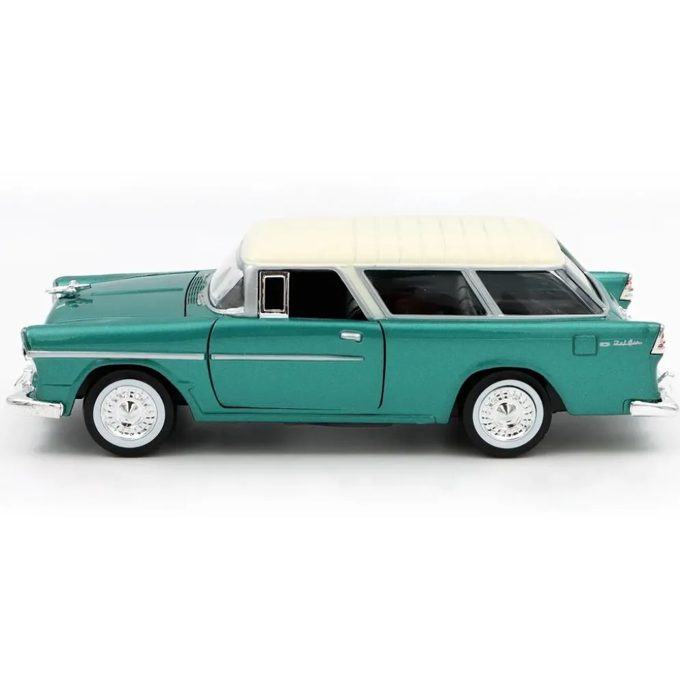 1955 Chevy Bel Air Nomad - Grön och Beige - Motormax - 1:24