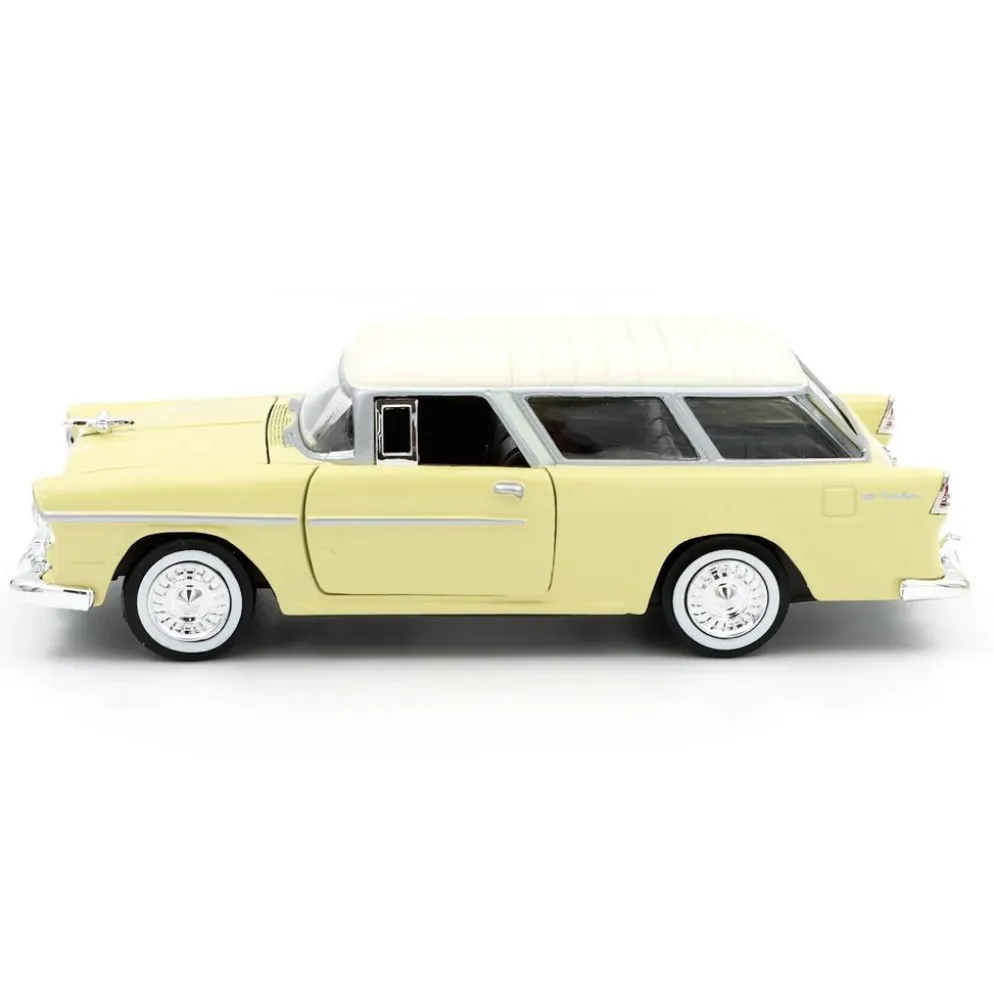 1955 Chevy Bel Air Nomad - Gul och Beige - Motormax - 1:24