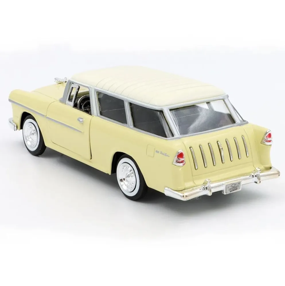 1955 Chevy Bel Air Nomad - Gul och Beige - Motormax - 1:24