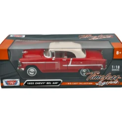 1955 Chevy Bel Air - Röd - Motormax - 1:18
