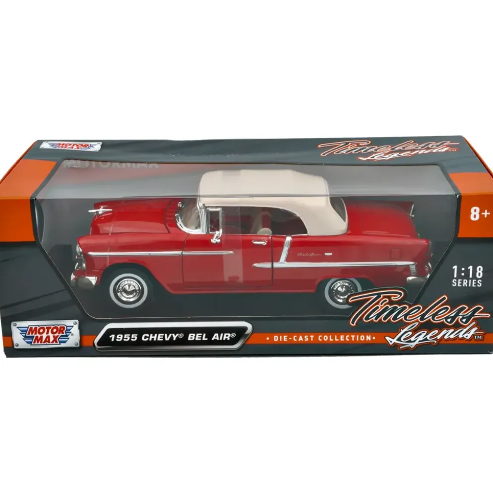 1955 Chevy Bel Air - Röd - Motormax - 1:18