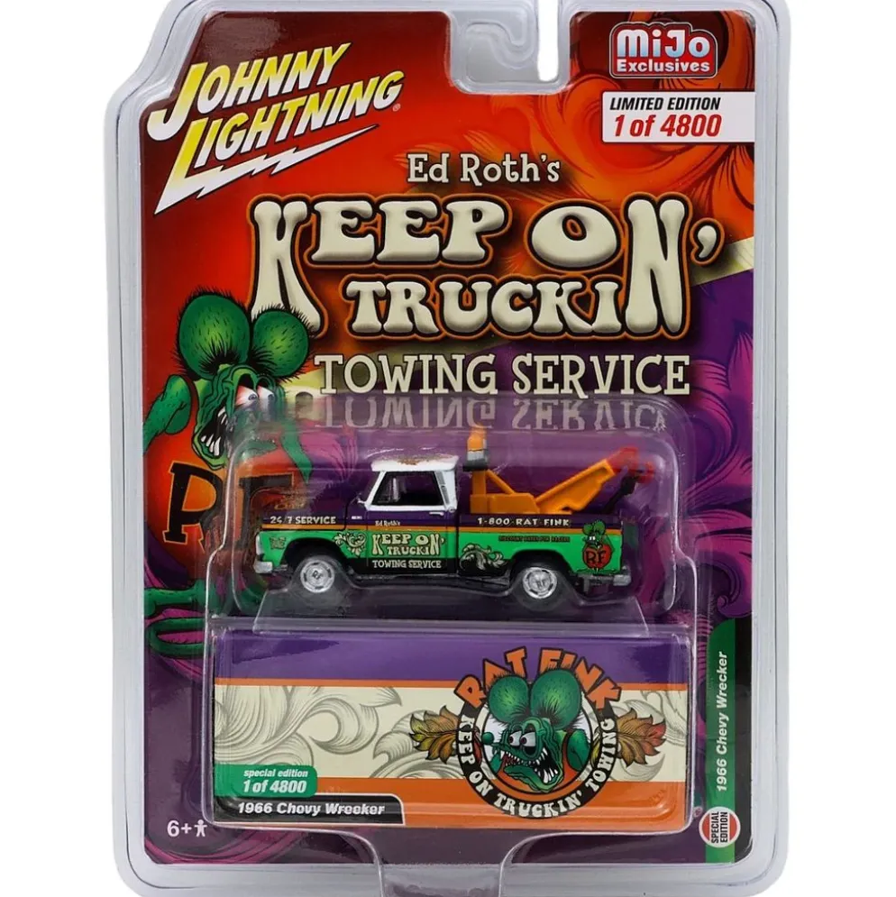 1966 Chevy Wrecker - Rat Fink - Johnny Lightning - 1:64