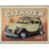 Citroën 2CV - Plåtskylt - 15x20 cm