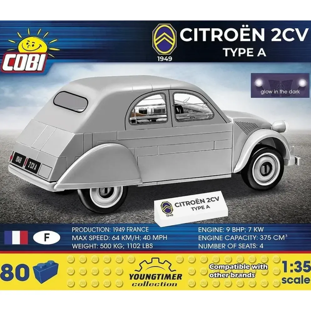 Citroën 2CV Type A - Grå - 24510 - COBI - 1:35