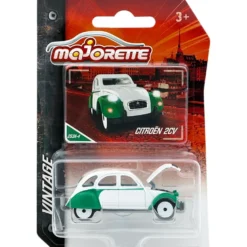 Citroën 2CV - Vit / Grön - Vintage - Majorette - 7 cm