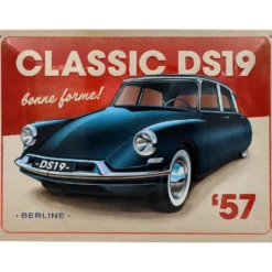 57 Citroën DS19 - Classic DS19 - Plåtskylt - 40x30 cm